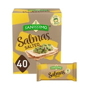Sanissimo Salmas Salted, 40 DNF2packs of 3 Crackers, Oven Baked Corn Crackers, Gluten Free, Non GMO, Kosher Certified