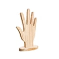 thumbnail image 2 of Wooden Ring Holder Stand Hand Shape Jewelry Organizer Display 7.08In, Crafts Storage Rack for Rings Accessories Vanity Dresser Desktop Retail Showcase Home Decor Photography Props Gift Giving, 2 of 6
