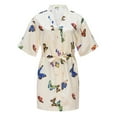 thumbnail image 2 of KYAIGUO 2-14T Kids Baby Girls Satin Robes Toddler Spring Silk Short Kimono Bathrobe Summer Floral Nightgown Loungewear Soft Lightweight Baby Party SPA Sleepwear, 2 of 10