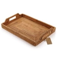 thumbnail image 1 of Bandeja para servir DECRAFTS de ratán tejida a mano, rectangular, 37 x 26 x 3,5 cm, 1 of 8