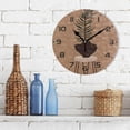 thumbnail image 3 of SKYSONIC Abstract Tropical Leaf Geometric Shapes Wall Clock 10 Inch Silent Non Ticking Round Clock Oil Painting Clock Easy to Read Clock for Living Room Bedroom Bathroom Home Decor, 3 of 7