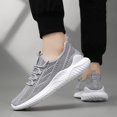 thumbnail image 2 of NOKIO Men's Running Shoes Lightweight Casual Sneakers Fashion Walking Tennis Shoes Breathable Knit Woven Mesh Sports Shoes 𝖫a𝖼e Up Workout Shoes for Back to College, 2 of 6