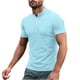 thumbnail image 2 of pstuiky Camisas de manga corta para hombre, Camiseta deportiva de verano para hombre, de color liso, ajustada, con cremallera, de manga corta y cuello alto camisas casuales para hombre s, 2 of 5