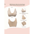 thumbnail image 6 of BIMEI Women's Wire-Free Front Closure Cotton Pocketed Mastectomy Bra Post Surgery Wire Free Full-Freedom Cotton Plus Size Everyday Bra 8915,Beige,XL, 6 of 9