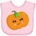 thumbnail image 3 of Inktastic Halloween Pumpkin, Trick or Treat, Smiling Pumpkin Boys or Girls Baby Bib, 3 of 4