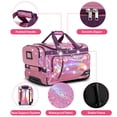thumbnail image 5 of Dance Bag with Garment Rack, 23" Glittering Rolling Dance Competition Bag Prism-Glowing Waterproof Dance Duffel Bag Costume Suitcase for Dancers Performer Artist,Sparkle Purple, 5 of 12