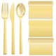 thumbnail image 1 of Utensilios Flatware DayAmmi de plástico dorado, 150 unidades, 19,5 cm, 1 of 9