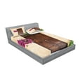 thumbnail image 2 of Ambesonne Scenery Fitted Sheet & Pillow Sham Set, Rusty Wood Door Italian, Full, Cream Lilac Brown, 2 of 2
