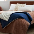 thumbnail image 6 of Rest Haven Weighted Blanket Cover, Full Size (48" x 72"), Navy/Ivory Sherpa, 6 of 6