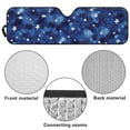 thumbnail image 7 of Psesaysky Blue Galaxy Stars Windshield Sun Shade, Cute Shade Heat Shield Foldable, Block UV Rays, 52.95x16.14 inch, Compatible with Car SUV Off-road Vehicle, 7 of 7