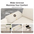 thumbnail image 5 of Sophia&William 123.6"L Modular Sectional Sofa Sets, Modern Corduroy Cloud Couch 4-Seat Oversized Sofa with 3 Pillows & Ottomans for Living Room,Beige, 5 of 11