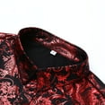 thumbnail image 5 of AZoiNM Men's Print Long Sleeve Shirt Stretch Polyester Regular Fit All Season, 5 of 8
