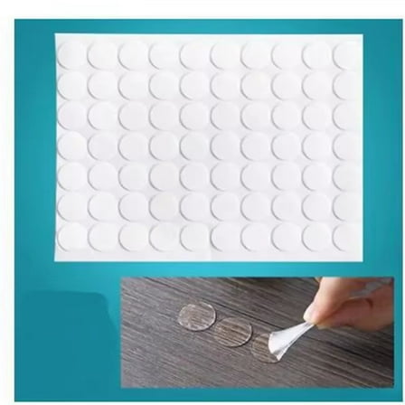 Double-Sided Adhesive Round Adhesive with Adhesive Seamless Waterproof Double-Sided Adhesive Tape 20x0.5mm in Diameter,350 x double -sided round glue,Transparent