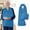 Blue, variant on Waterproof Adult Bib for Elderly | Dignified Dining Scarf | Oil & Drool Resistant Clothing Protector | Reusable Washable Bib | 35x160cm Size | 1 Piece