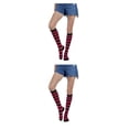 thumbnail image 1 of Calcetines Minnieouse Rayas altas hasta el muslo 2piezas fucsia, 1 of 5