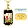 thumbnail image 3 of Ace Card Gamble Keychain Dog Tag Stainless Steel or 18k Gold, 3 of 8