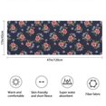 thumbnail image 3 of Pioneer Flower Floral Print Pattern Bathroom Rugs Mat, Non Slip Microfiber Bathroom Rug with Rubber Backing, Soft Mats for Bathroom Floor Tub Shower, 17"x47", 3 of 5