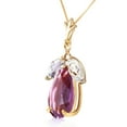 thumbnail image 2 of Galaxy Gold 14k Solid Gold 18" Amethyst Necklace with White Topaz accent, 2 of 3