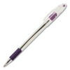 Pentel® R.S.V.P.® Ballpoint Pens, Medium Point, 1.0 mm, Clear Barrel, Violet Ink, Pack Of 12