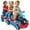 Blue, variant on Red Electric 2-Seater 12V Kids Ride On Toy Train with Carriage 2 Speeds Boys Girls Gift w/ Music,Lights,Honk,Storage,USB,Support to 165LBS