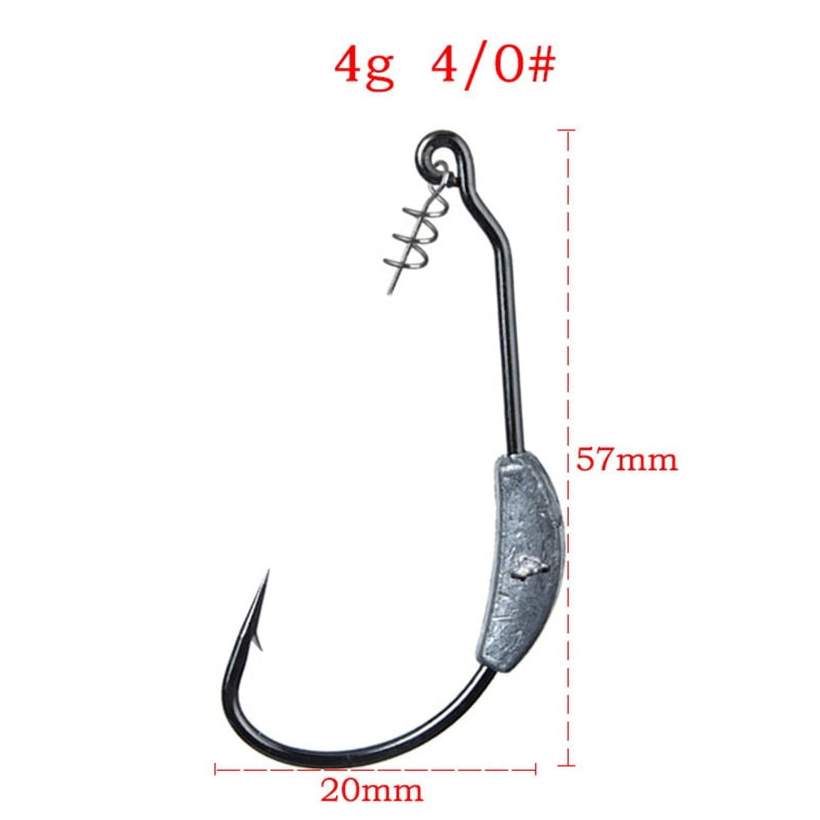 Swimbait Hooks Weighted Worm Hook Weedless Jig Hook With Spring Lock  Swimbait Jig Heads Hook For Bass Fishing 3 