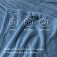thumbnail image 3 of Manta de cama, forro polar, tamaño king, franela azul lavada, 3 of 8