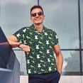 thumbnail image 4 of Fotbe Green Frogs Camiseta Polo de Golf para Hombre con Estampado – Camisa Deportiva Transpirable con Cuello Abotonado-Small, 4 of 6