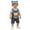 hwj# Blue208, variant on Huowey Boys Girls Suspender Shorts Set Short Sleeve Classic Striped Prints Round Neck Romper Bodysuit Cute Cartoon Animal Dog Pattern Embroidery Overall Outfits Spring Fall Clothes,Black,6-12 Months