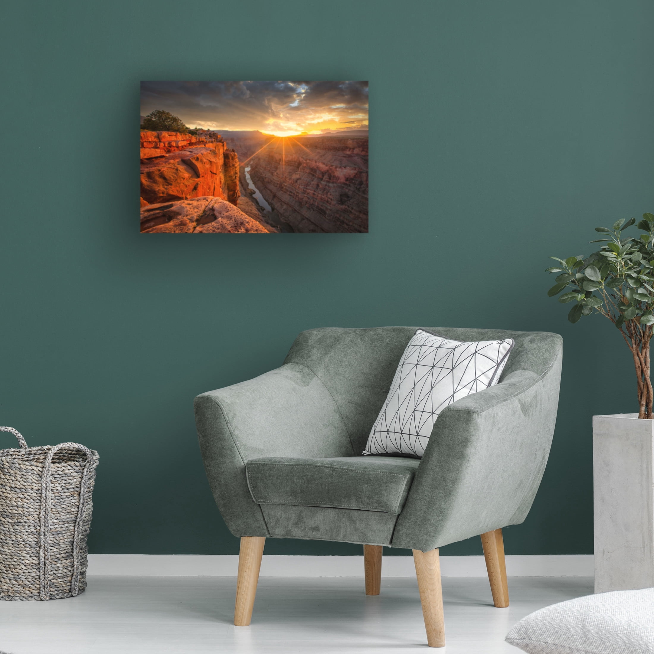 Trademark Fine Art Michael Zheng Sunrise Over The Grand Canyon Canvas Wall Art