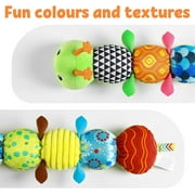 BTEPSGA Baby Toys Musical Caterpillar,Infant Toys Stuffed Animal Toys with Ruler Design and Ring Bell,Baby Teething Toys for Tummy Time Green