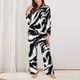 thumbnail image 2 of Fotbe Leopard And Zebra 2 Conjunto de Pijama de Manga Larga para Mujer con Estampado, Ropa de Dormir de 2 Piezas, Conjunto de Casa Suave y Cómodo con Bolsillos-X-Large, 2 of 7