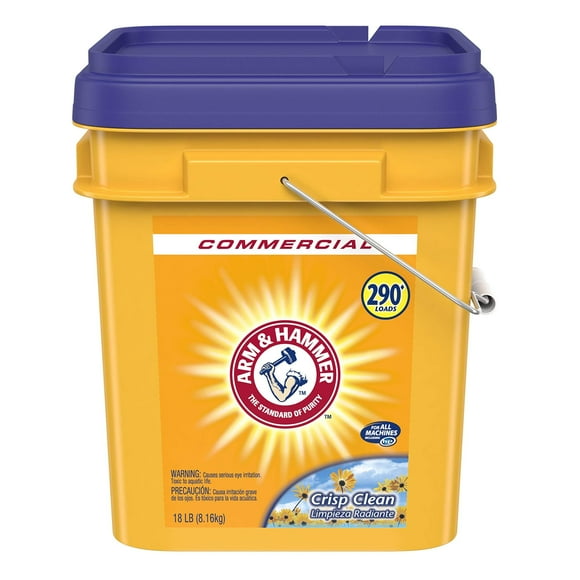 Arm & Hammer Détergent à Lessive en Poudre 33200-01001, Propre et Net, Seau de 18 Lb