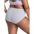 thumbnail image 6 of Fit for Me by Fruit of the Loom Women's Plus Size Cotton Stretch Brief Panties, Full Coverage, 6-Pack, Sizes 1X-5X, 6 of 9