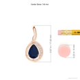thumbnail image 3 of ANGARA Natural Pear-Shaped Blue Sapphire and Diamond Loop Pendant in 14K Rose Gold for Women (Size-7x5mm) | September Birthstone, Anniversary, Jewelry Gift for Women | Natural Blue Sapphire Necklace, 3 of 7
