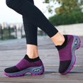 thumbnail image 5 of PPCHVOMEY Women Walking Sneakers Breathable Lightweight Slip On Shoes Air Cushion Running Comfort Non-Slip Arch Support Sneakers for Women, 5 of 8