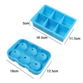 thumbnail image 2 of Molde de bandeja de hielo cuadrado esférico de 2 uds-6 bandeja de hielo azul + bola de hielo azul de 6 agujeros-con cubierta MFZFUKR CPB-US-CJZ81-5, 2 of 5