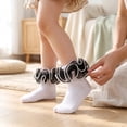 thumbnail image 5 of Abcomgle Girls Ruffle Socks Toddler Lace Frilly Dress Socks Fold Over Church Fancy Socks for Little Kids Big Girl Black, 5 of 6