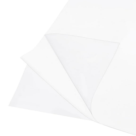 60 Sheets A5 Double Sided Adhesive Sheets 8.3x5.8 Inch Clear Craft Adhesive Tape Strong PET Adhesive Tap Sheet for Arts Craft Photo Albums Making 0.1mm Thick Clear