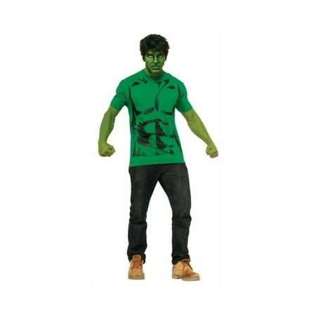 Hulk Costume T-shirt - Marvel Incredible Hulk T?shirt and Mask Costume Kit