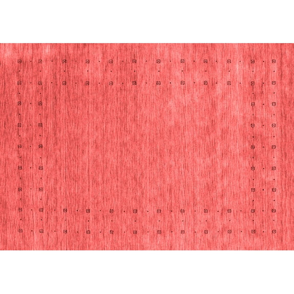 Ahgly Company Indoor Rectangle Abstract Red Contemporary Area Rugs, 2' x 4'