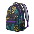 thumbnail image 2 of Hawaii Tropical Wind Palm Leaves Print Backpack for Students: Durable Lightweight Laptop Daypack, Large Capacity Bookbag with Padded Sleeve, Perfect Gift for High School College, 2 of 6