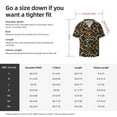 thumbnail image 5 of Lsque Teal Leopard print Men's Cuban Collar Short Sleeve Shirt Summer Beachwear Casual Button Down Fashionable Vacation Leisure Shirt-Medium, 5 of 7