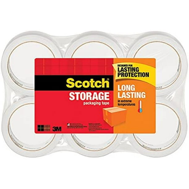 Scotch Long Lasting Storage Packaging Tape, 1.88" x 54.6 yd, Designed