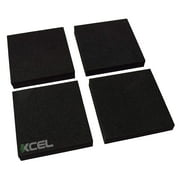 XCEL 4 Pack Lightweight Versatile Foam Rubber Anti-Vibration Acoustic Pads 6 X 6 X 1