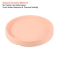 thumbnail image 3 of Unique Bargains 4.5' Ceramic Round Planter Saucer Flower Pot Drip Tray Coaster, Pink 2 Pack, 3 of 5