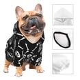 thumbnail image 3 of Honeii Skeletons Dancing Print Small Dog Hoodies Pet Hooded Sweatshirts Fall Winter Puppy Cat Sweaters Warm Clothes for Small Dogs Outfits Costume-Small, 3 of 7