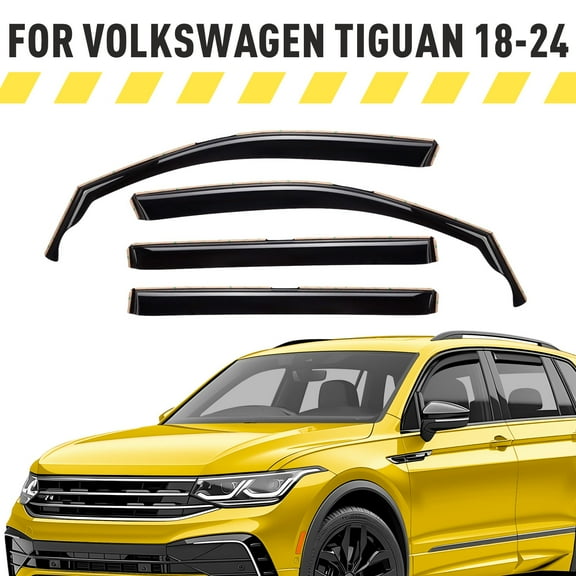 AEROGUYS in-Channel Window Deflectors Extra Durable Window Visors Rain Guards Fit for Volkswagen (VW) Tiguan 2018-2025, Sun Visors, Wind Deflectors, Vent Visors, Car Accessories - 4 pcs. AG0221