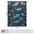 thumbnail image 4 of ONETECH Shark Blanket Gifts for Adult &amp; Kids for Living Room Bedding Couch Soft Warm Lightweight Cozy Throw Blue Abstract Sharks Aniaml Colorful Bright Blankets Christmas Decor, 4 of 6