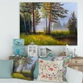 thumbnail image 2 of Designart ' Subtle Sunset Light Through The Trees III ' Lake House Canvas Wall Art Print, 2 of 4