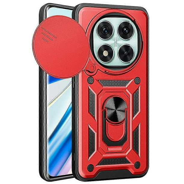 For Xiaomi Redmi Note 14 Pro 5G Case with Slide Camera Lid PC TPU Kickstand Phone Cover - Green